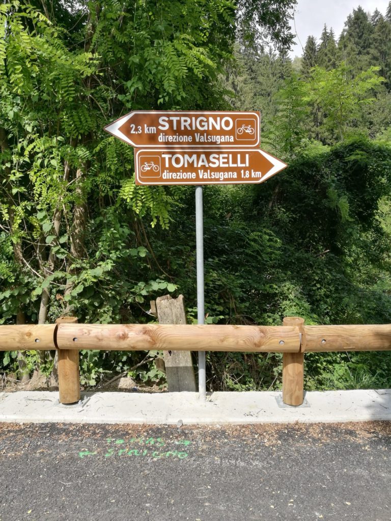 Pista ciclopedonale di collegamento con il Tesino. Primo tratto