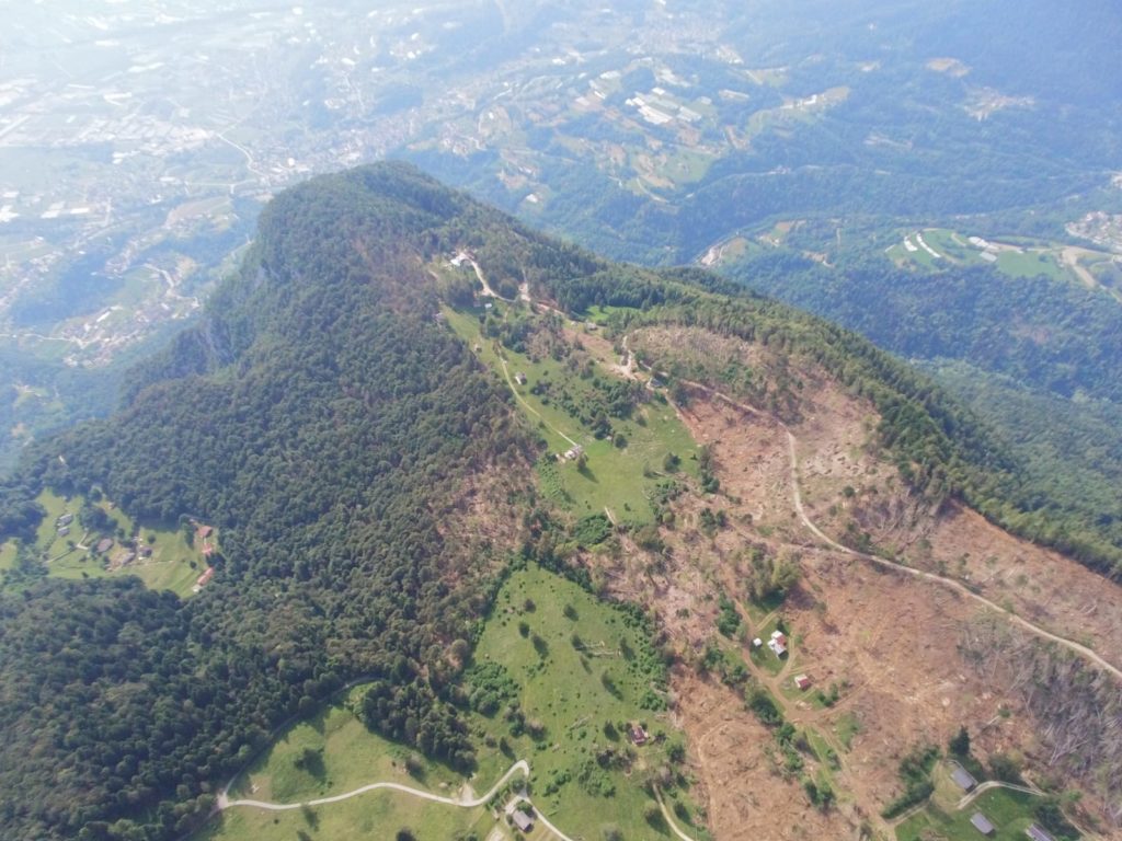 Danni della tempesta Vaia sul monte Lefre